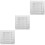 3Pièces Grille Ventilation Acier Inoxydable Argentée Pour Habitat 4