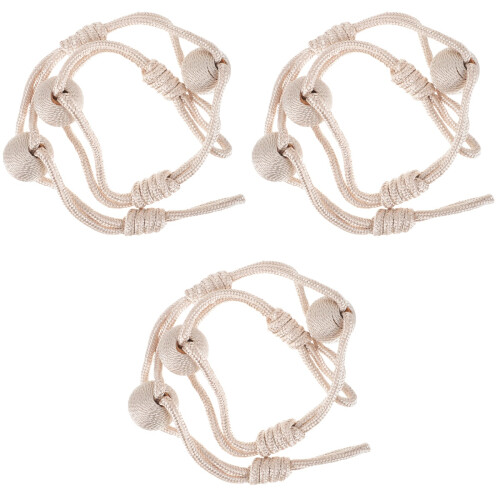 3Pièces Bracelets De Rideaux Beige Décoratifs 1