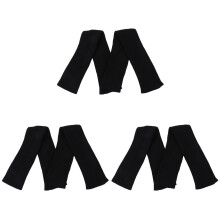 3Paren Elastische Zwarte Armwarmers Met Duimgat