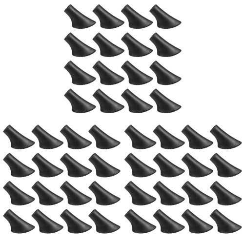 48Pièces Protections Pointe Bâtons De PVC Noir Renforcé Durable 1