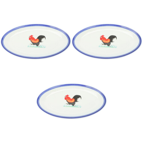 3Pièces Plateaux En Émail Résistants Pour Cuisine Service 2