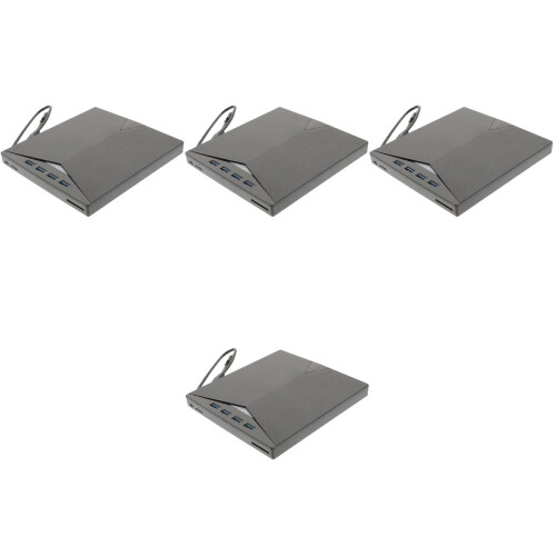 4St USB Dvd Player Externe Schijf Voor Computer Met Antislip Zwart