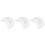 3St Herbruikbare Siliconen Mal Maanbord Tray DIY Epoxy Wit 1