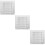 3Pièces Grille Ventilation Acier Inoxydable Argentée Pour Habitat 8