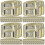 48Pièces Accessoires Dorés Miniatures Pour Cuisine De Maison De 4