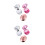 6Pièces Étui Lentilles ABS Design Mode Portable Usage 3