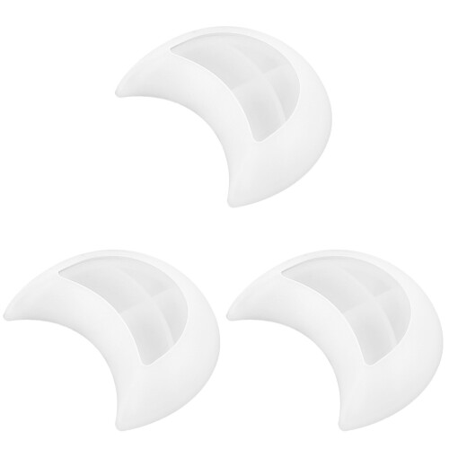 3St Herbruikbare Siliconen Mal Maanbord Tray DIY Epoxy Wit 1