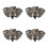 4Pièces Murale Résine Bec Tête D'éléphant 4