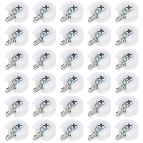 120Pièces Connecteurs Meubles Blancs Pour Fixation Armoire Placard