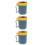 3Pièces Bleu Portable En PP Anti- 11