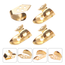 8Pièces Médiators Pouce Dorés Ajustables Pour Guitare Acoustique
