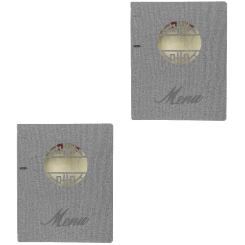 2Pièces Chemise Menu Gris Durable Protection Pour Cafés 1