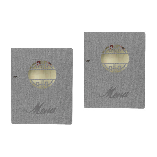 2Pièces Chemise Menu Gris Durable Protection Pour Cafés 2