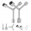 2Ensembles Ensemble En Acier Durable Argenté Outils Réparations 11