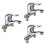 3Pièces Robinet Zinc Argenté Cascade Hot Cold Modern Usage Multiple 5