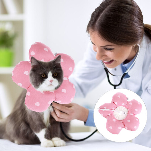 Collier De Guérison Chat Rose En Coton PP Design Adorable