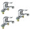 3Pièces Robinet Zinc Argenté Cascade Hot Cold Modern Usage Multiple 6