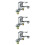 3Pièces Robinet Zinc Argenté Cascade Hot Cold Modern Usage Multiple 7