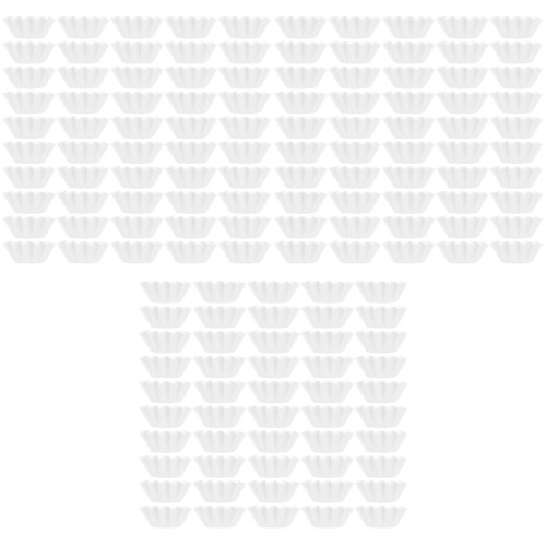 300St Witte Cupcake Papier Cups Bloemvormig Voor 2
