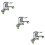 3Pièces Robinet Zinc Argenté Cascade Hot Cold Modern Usage Multiple 8