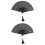 2Pièces Éventail Pliable Bambou Noir Style Chinois Décoratif 4