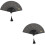 2Pièces Éventail Pliable Bambou Noir Style Chinois Décoratif 5