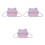 3Pièces Sac Chat Peluche Violet Pour Filles Usage Polyvalent 6