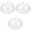 3Pièces Plateau Gâteau Rond Transparent Dôme Pour Dessert 2