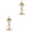 2Pièces Encensoir Cristal Style Décor Élégant 3