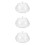 3Pièces Plateau Gâteau Rond Transparent Dôme Pour Dessert 7
