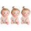 3Pièces Sculptures Gâteau Bébé Colorées En Résine Pour 4