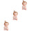 3Pièces Sculptures Gâteau Bébé Colorées En Résine Pour 5