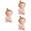 3Pièces Sculptures Gâteau Bébé Colorées En Résine Pour 6