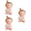 3Pièces Sculptures Gâteau Bébé Colorées En Résine Pour 7