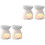 4Pièces Plateau Encens Céramique Décor Élégant 2