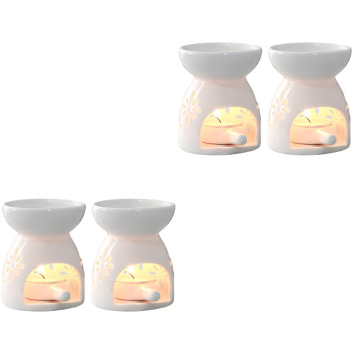 4Pièces Plateau Encens Céramique Décor Élégant 1