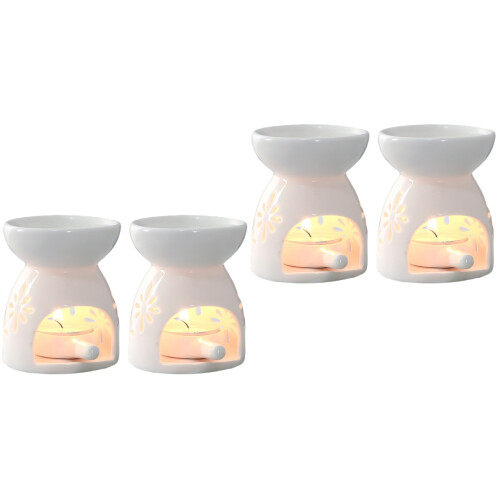 4Pièces Plateau Encens Céramique Décor Élégant 2