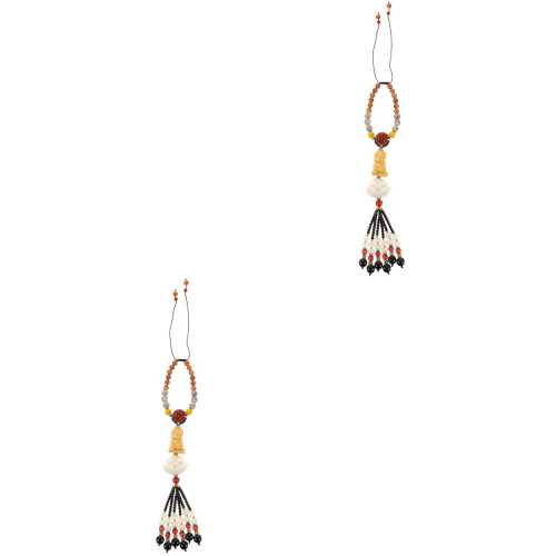 2Pièces Pendentifs Lotus En Bois Pour Maison 2