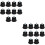 20Pièces Butées Fixes Pieds Chaise Noir Durable Protection Sol 3