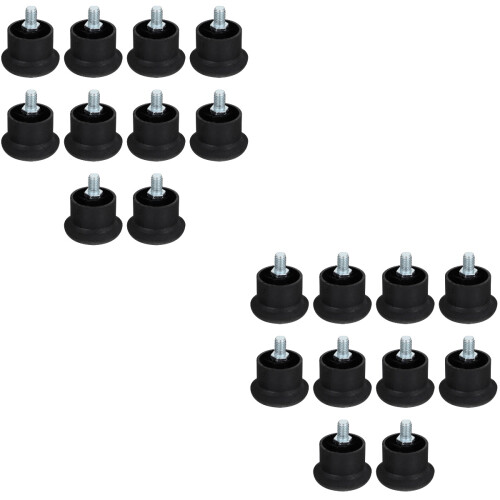 20Pièces Butées Fixes Pieds Chaise Noir Durable Protection Sol 2