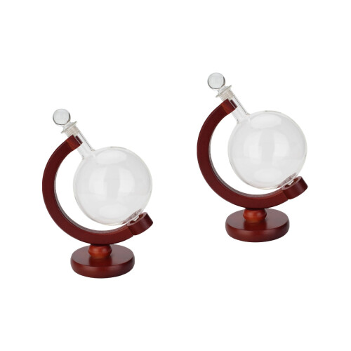2Pièces Décanteur À Vin Globe En Verre Support Coloré Pour Bar 2