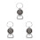 3Pièces - Mini Fléchette Métal Ouvre- Pendant Sac 2