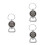 3Pièces - Mini Fléchette Métal Ouvre- Pendant Sac 7