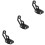3Pièces Fixations Câble En Aluminium Noir Protection Fiable 4