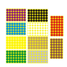 20Feuilles Pastilles Autocollantes Colorées Pour Marquage