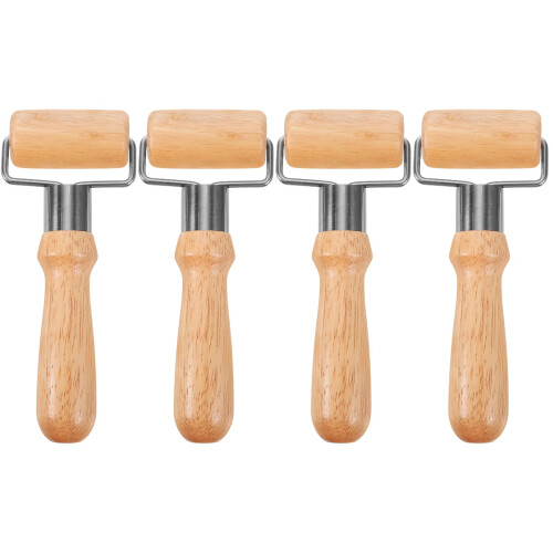 4Pièces Rouleau Cuisine Bois Mini Reutilisable 2