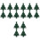 16Pièces Étuis Couverts Noël Vert Tissu Pour Table 2