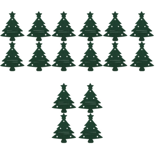 16Pièces Étuis Couverts Noël Vert Tissu Pour Table 1