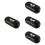 4Pièces Organizer Lunettes PU Noir Double Usage Compact 5