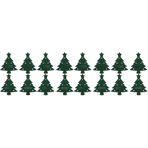 16Pièces Étuis Couverts Noël Vert Tissu Pour Table 2